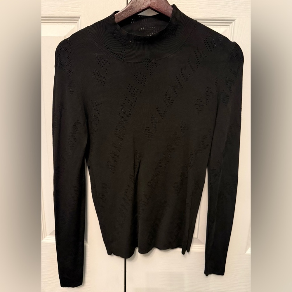 Balenciaga Black Textured Knit Top